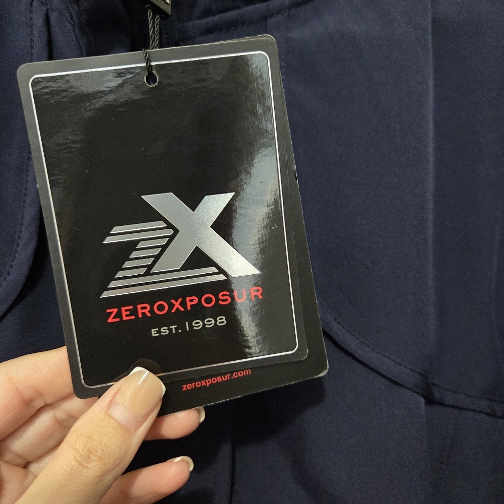 ZeroXposur women's all season Softshell Full Zip Navy Blue jacket Size Medium - Picture 8 of 14